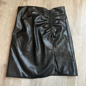 NASTY GAL Faux Leather Skirt